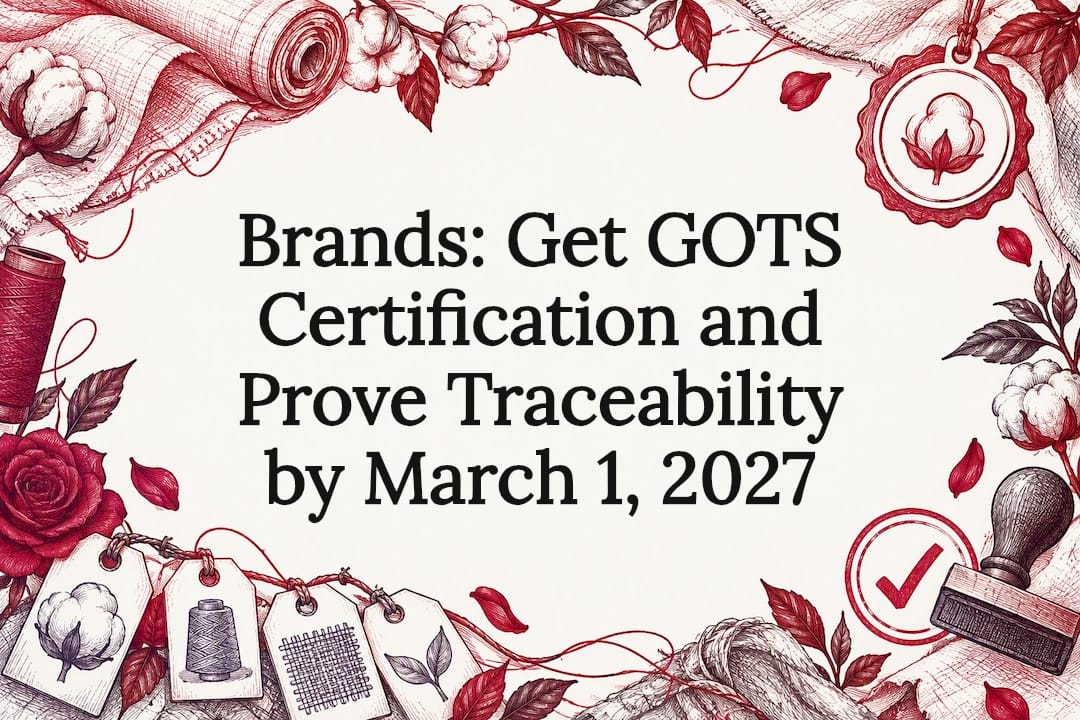 GOTS certification traceability title card