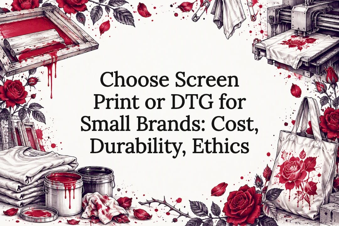 Decorative screen printing and DTG title card