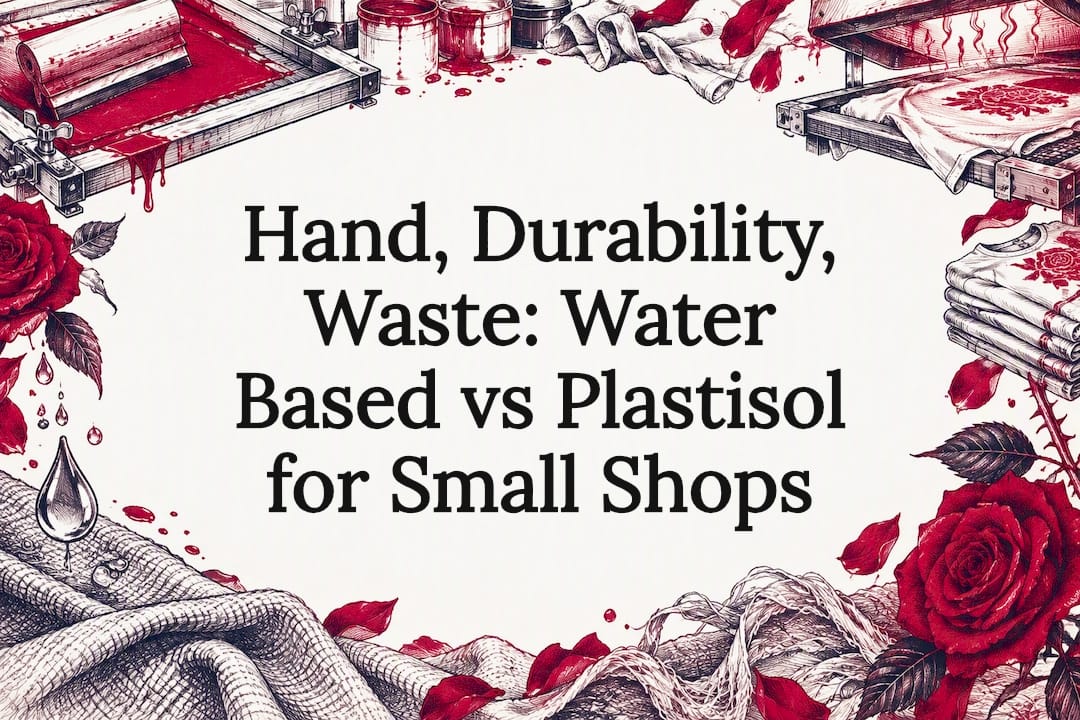 Decorative screen-printing ink comparison title card