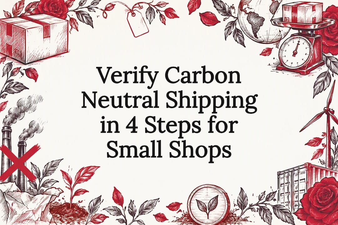 Decorative carbon neutral shipping title card