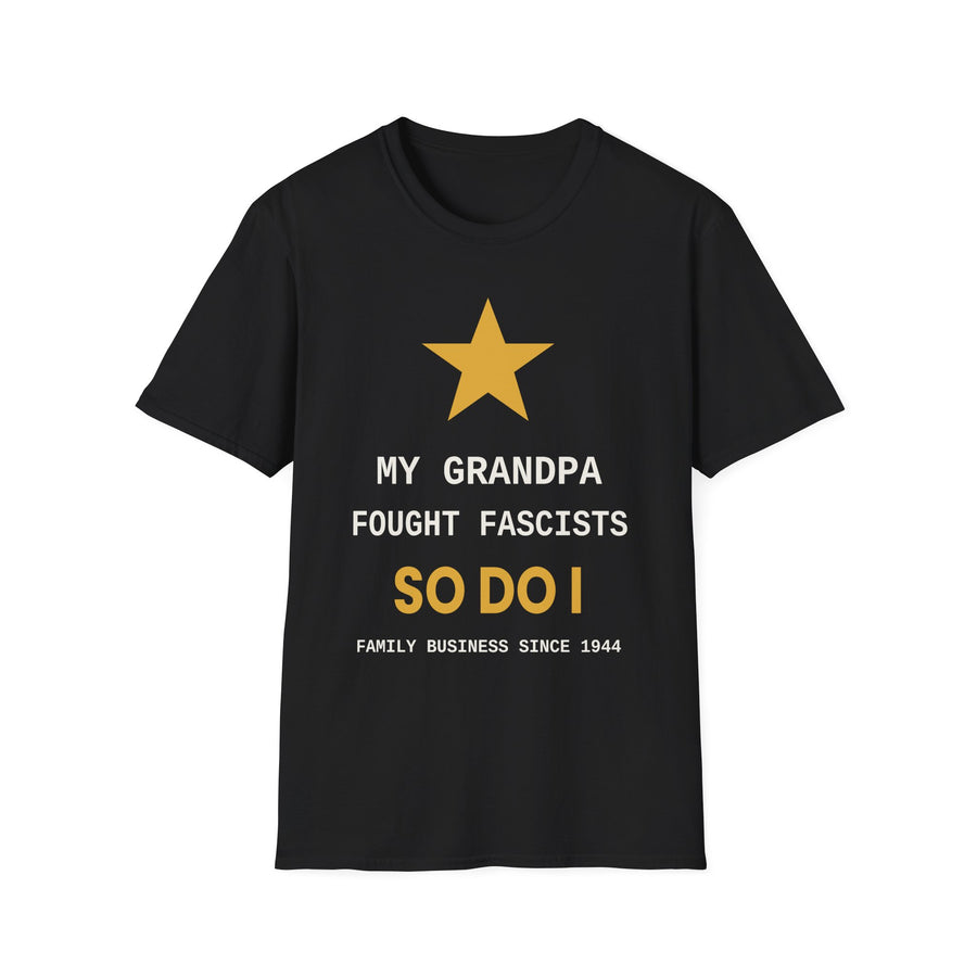 My Grandpa Fought Fascists So Do I Shirt, WWII Veteran Family Tee, Anti Fascism Gift Shirt