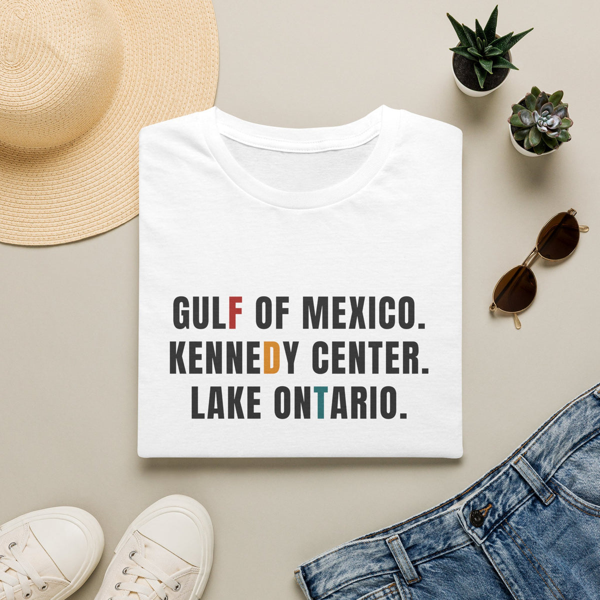 FDT Lake Ontario Gulf of Mexico Tee Kennedy Center Hidden message sweatshirt, Election protest apparel