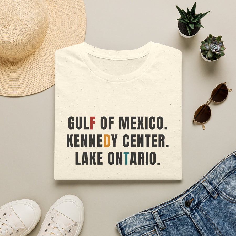 FDT Gulf of Mexico Kennedy Center Lake of Ontario T-Shirt | Text Travel Locations