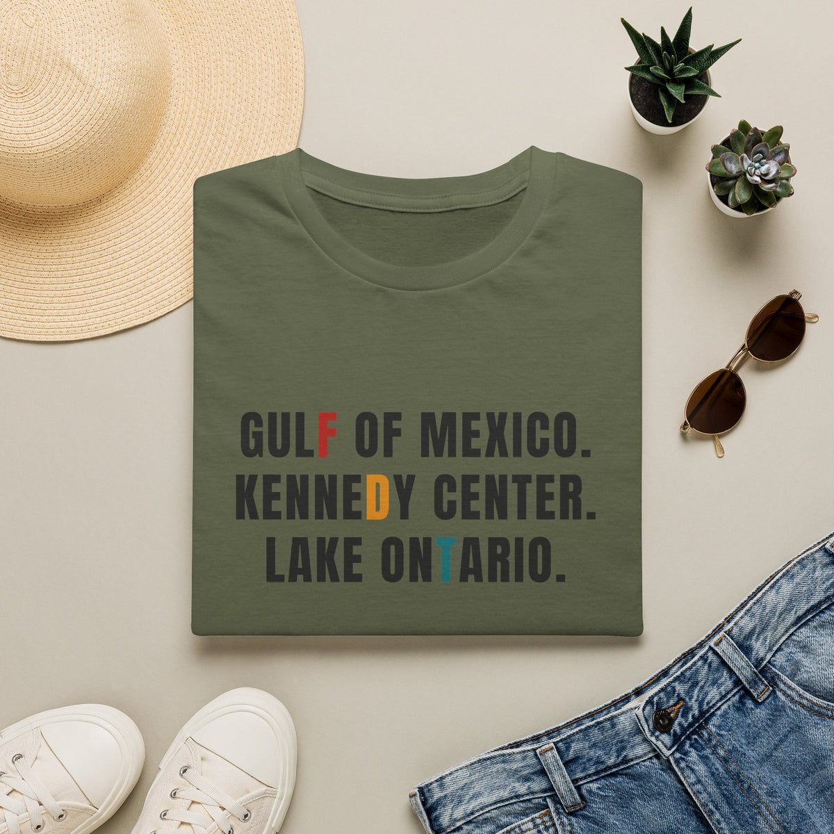 FDT Lake Ontario Gulf of Mexico Tee Kennedy Center Hidden message sweatshirt, Election protest apparel