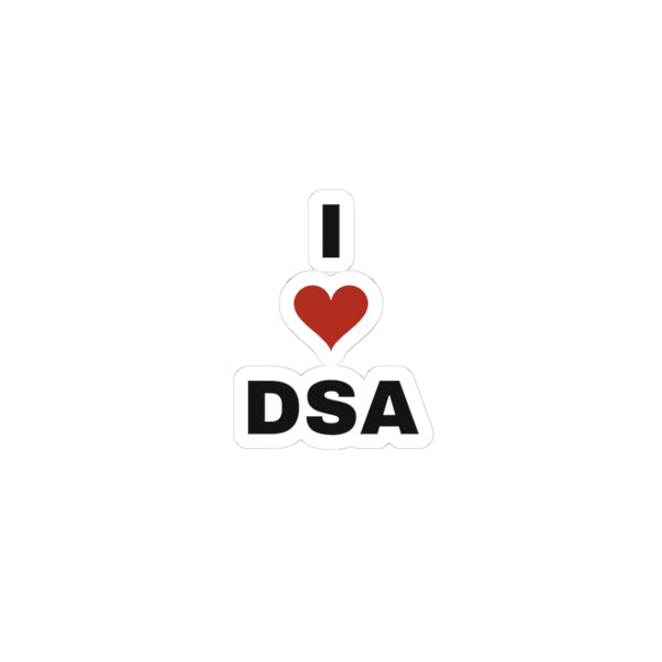 I Heart DSA Sticker | Political Pride Kiss-Cut Sticker