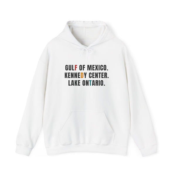 FDT Gulf of Mexico Kennedy Center Lake of Ontario Hoodie | Typographic Travel Cities Sweatshirt