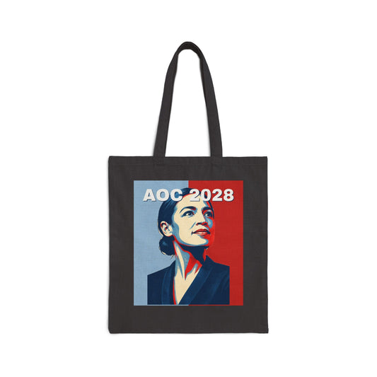 AOC 2028 Tote Bag, Alexandria Ocasio-Cortez tote , Democrat Liberal Progressive Gift, Anti-Trump Resist