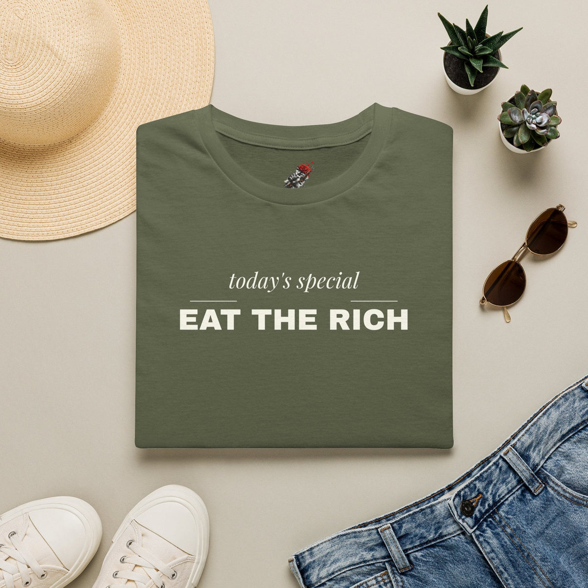 Eat the Rich Shirt - Funny Fine Dining Satire Tee, Todays Special Shirt - Left 4 Left