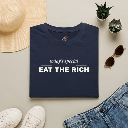 Eat the Rich Shirt - Funny Fine Dining Satire Tee, Todays Special Shirt - Left 4 Left