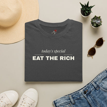 Eat the Rich Shirt - Funny Fine Dining Satire Tee, Todays Special Shirt - Left 4 Left