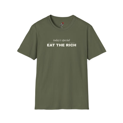 Eat the Rich Shirt - Funny Fine Dining Satire Tee, Todays Special Shirt - Left 4 Left