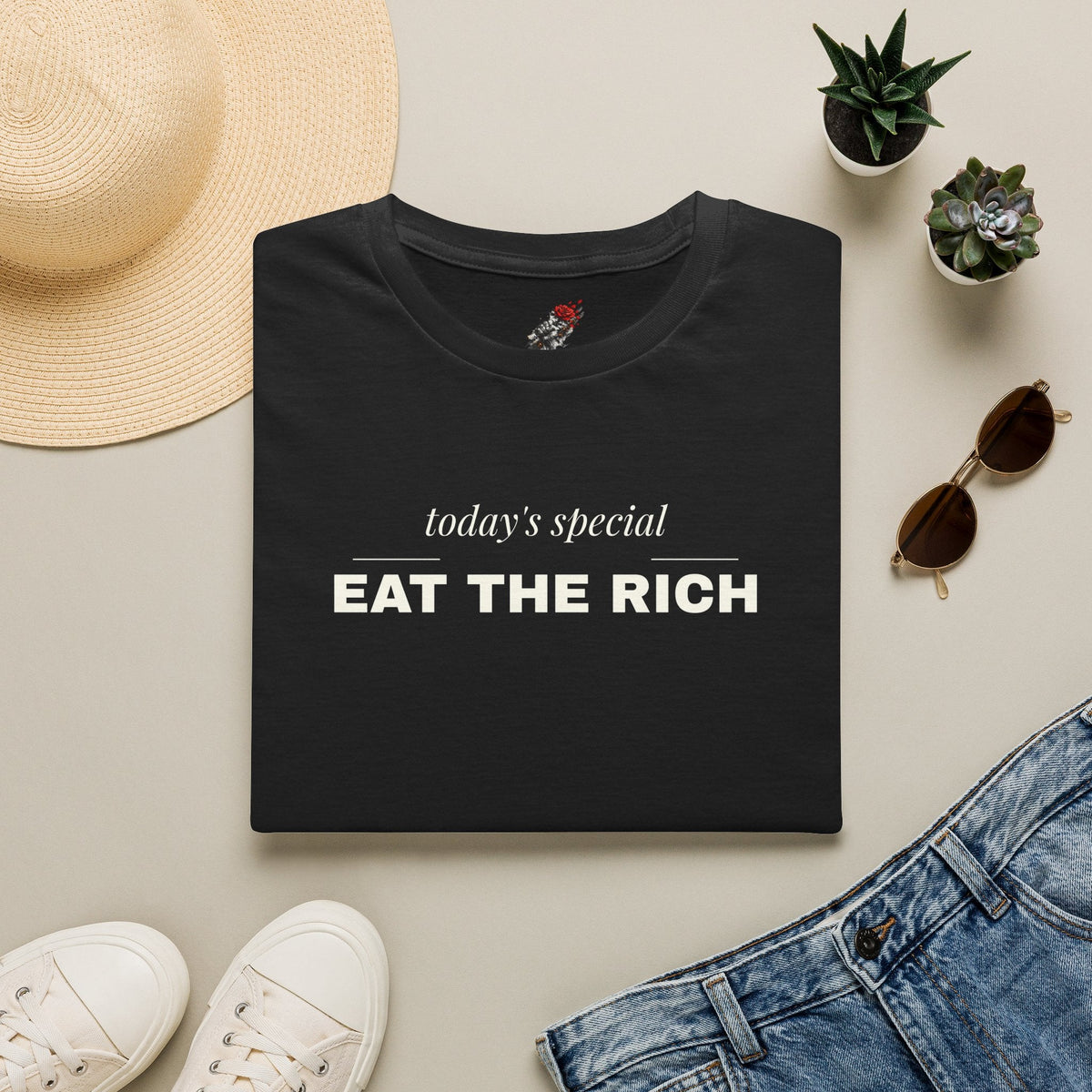 Eat the Rich Shirt - Funny Fine Dining Satire Tee, Todays Special Shirt - Left 4 Left