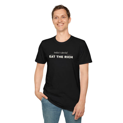 Eat the Rich Shirt - Funny Fine Dining Satire Tee, Todays Special Shirt - Left 4 Left