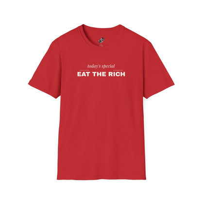 Eat the Rich Shirt - Funny Fine Dining Satire Tee, Todays Special Shirt - Left 4 Left