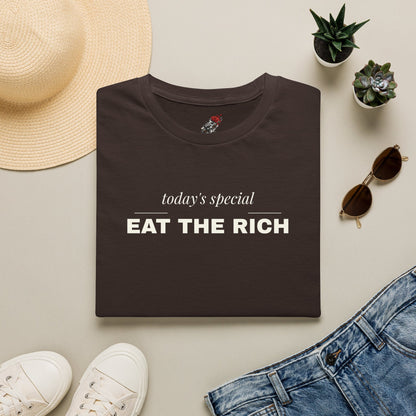 Eat the Rich Shirt - Funny Fine Dining Satire Tee, Todays Special Shirt - Left 4 Left