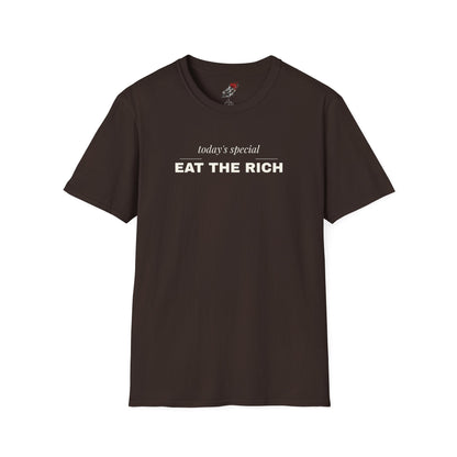 Eat the Rich Shirt - Funny Fine Dining Satire Tee, Todays Special Shirt - Left 4 Left