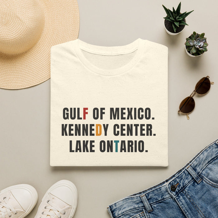 FDT Gulf of Mexico Kennedy Center Lake of Ontario T-Shirt hidden message political shirt