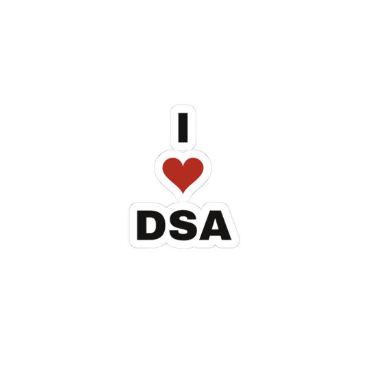 I Heart DSA Sticker | Political Pride Kiss-Cut Sticker - Left 4 Left