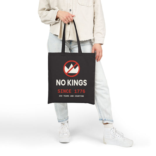 No Kings Since 1776 tote bag, 250th Anniversary Pro Democracy tote, Patriotic Protest Tote bag - Left 4 Left